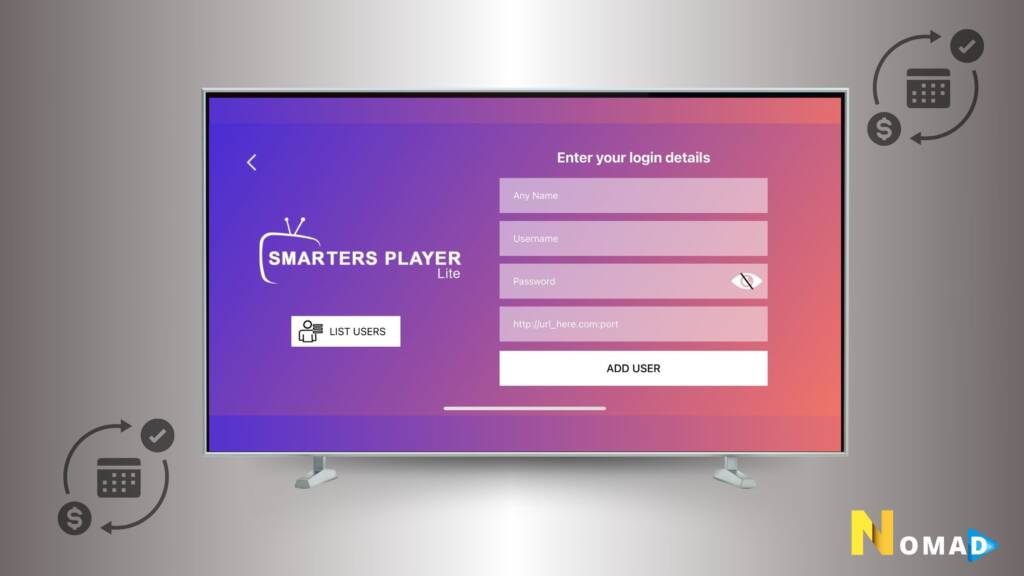add your nomad iptv subscription