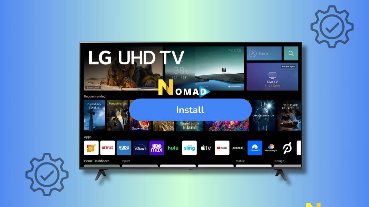 install Nomadiptv service on Lg tv